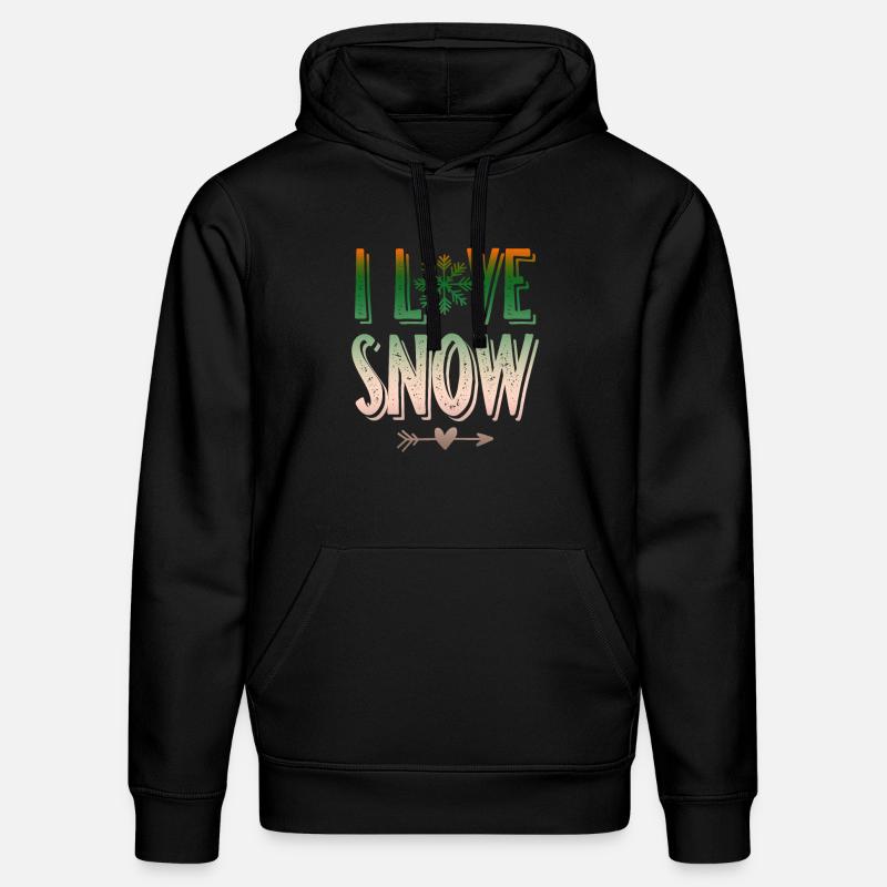 J’adore la neige - Sweat à capuche bio DRUMMER Stanley/Stella Unisexe - noir