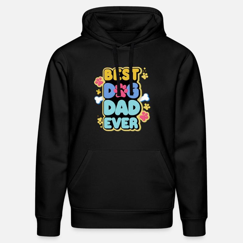 Meilleur papa de chien - Sweat à capuche bio DRUMMER Stanley/Stella Unisexe - noir