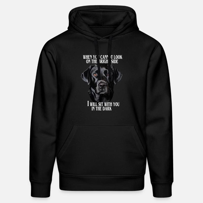 Citation du labrador noir - Sweat à capuche bio DRUMMER Stanley/Stella Unisexe - noir
