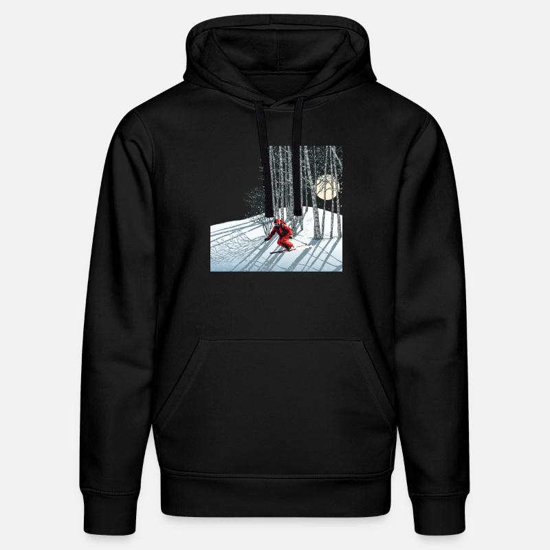 Nachtskifahren Ski nocturne - Sweat à capuche bio DRUMMER Stanley/Stella Unisexe - noir