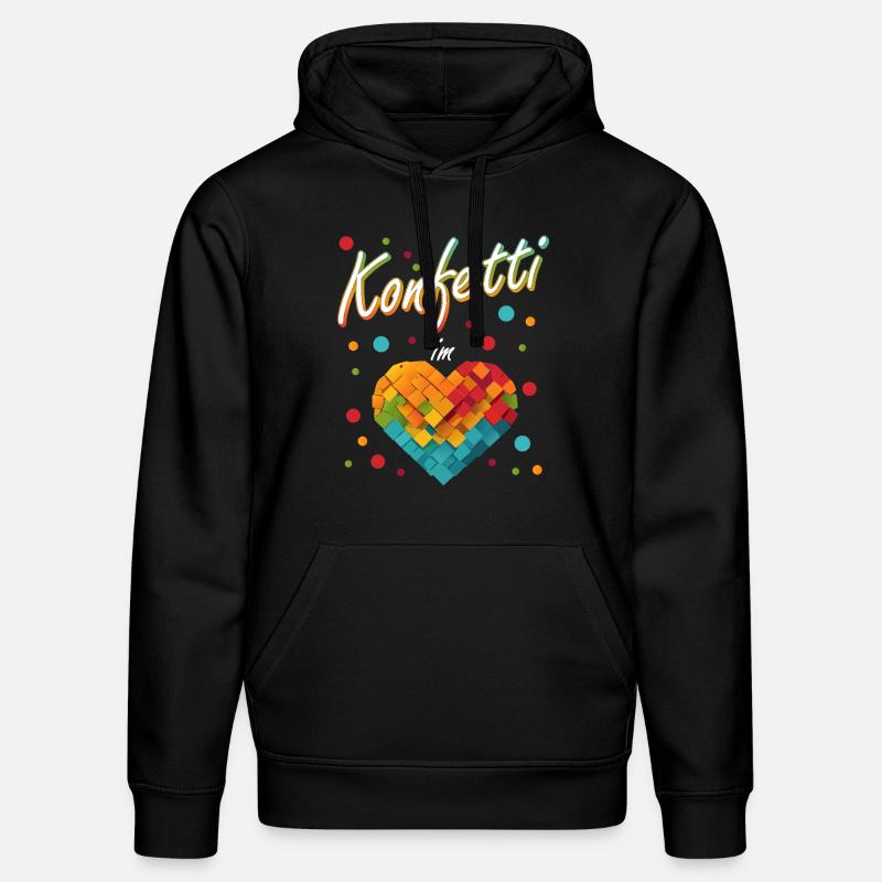 confettis carnaval carnaval design amusant - Sweat à capuche bio DRUMMER Stanley/Stella Unisexe - noir