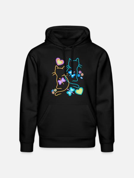 Chat Chats Chaton - Sweat à capuche bio DRUMMER Stanley/Stella Unisexe - noir