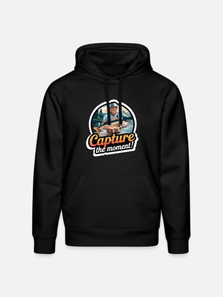 FISH THEY CAUGHT - Stanley/Stella DRUMMER Unisex Organic Hoodie - black