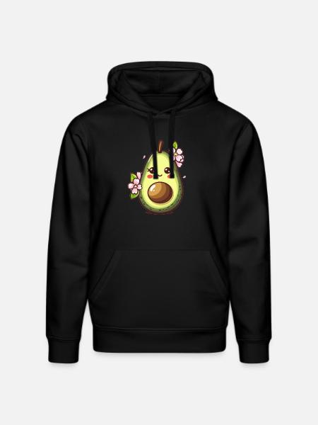 Aesthetic Avocado Fruit - Stanley/Stella DRUMMER Unisex Organic Hoodie - black