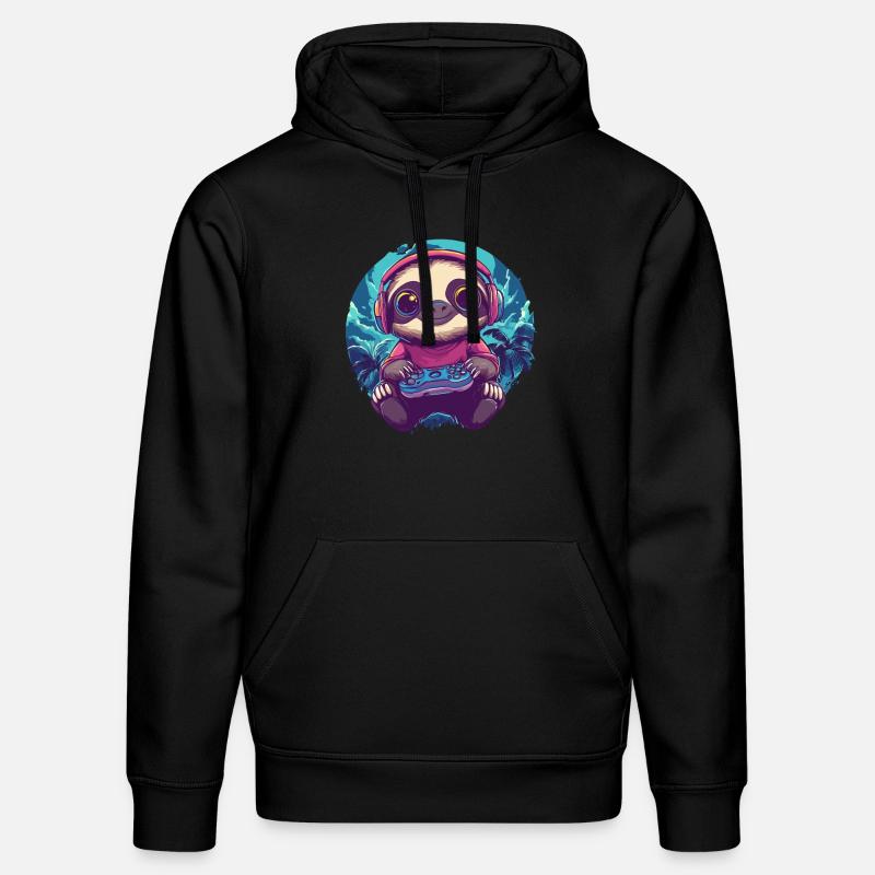 Gamer Sloth Chill Mode - Sweat à capuche bio DRUMMER Stanley/Stella Unisexe - noir