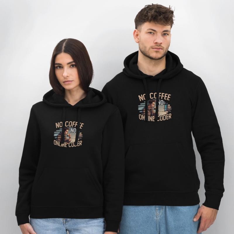 Online Coder No Coffee No Programming Coffee Lover Stanley/Stella Unisex Bio-Hoodie DRUMMER 