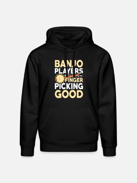 Banjo Players Are Finger-Picking - Stanley/Stella DRUMMER Unisex Organic Hoodie - black
