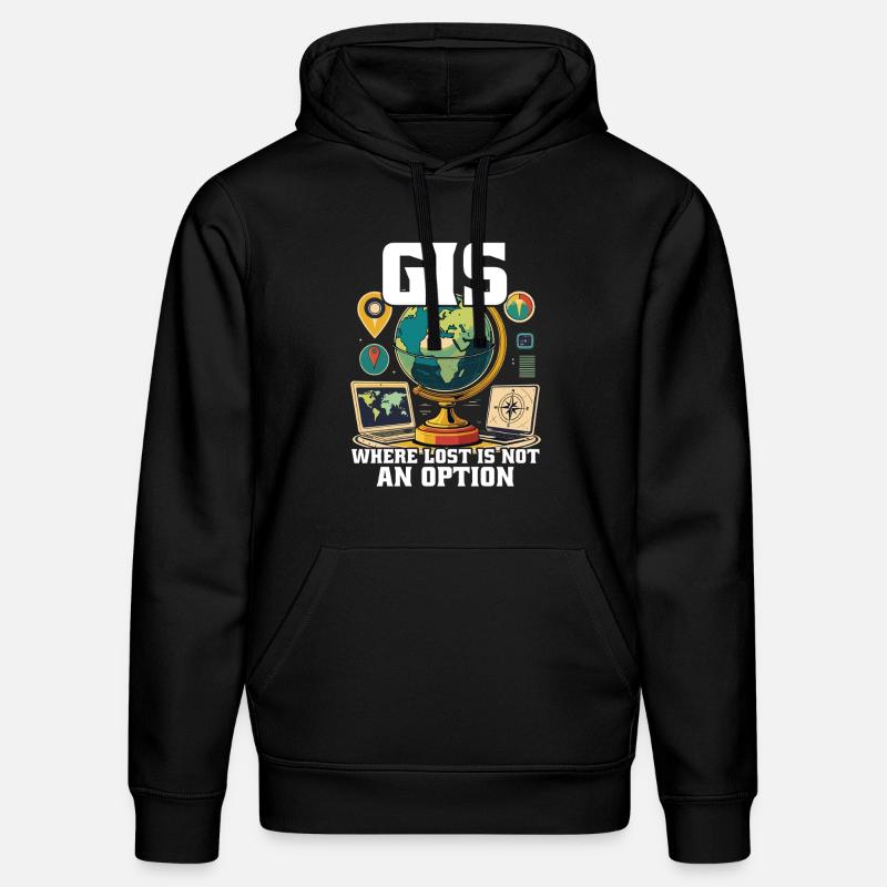 Systèmes d’information géographique - Sweat à capuche bio DRUMMER Stanley/Stella Unisexe - noir