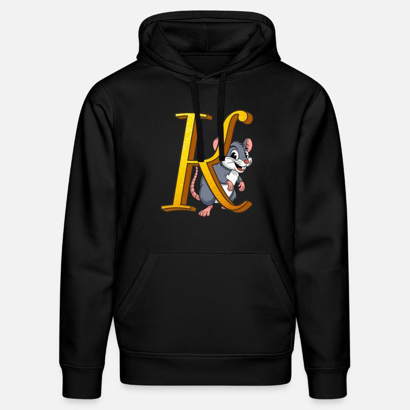 BUCHSTABE K - Stanley/Stella Unisex Bio-Hoodie DRUMMER  - Schwarz