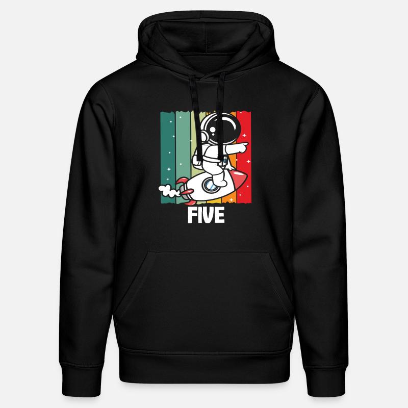 Astronaut Adventure Cinquième anniversaire - Sweat à capuche bio DRUMMER Stanley/Stella Unisexe - noir