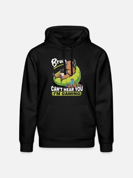 Capybara Gamer Gaming - Sweat à capuche bio DRUMMER Stanley/Stella Unisexe - noir