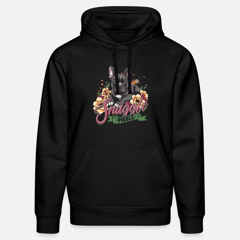Pitbull Pitbulls Snuggle Pibble - Stanley/Stella Unisex Bio-Hoodie DRUMMER - Schwarz