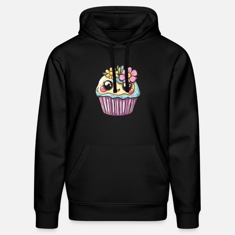 Muffin Kawaii aux Fleurs - Sweat à capuche bio DRUMMER Stanley/Stella Unisexe - noir