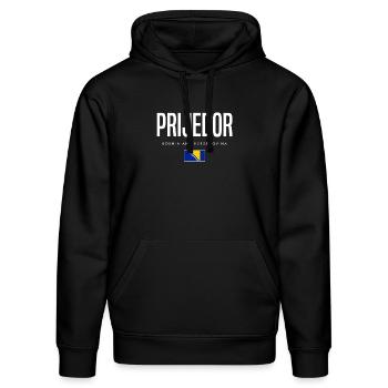 Prijedor Bosnien und Herzegowina - Stanley/Stella Unisex Bio-Hoodie DRUMMER  - Schwarz - Vorne - Marisol (170cm) & Nik (191cm)