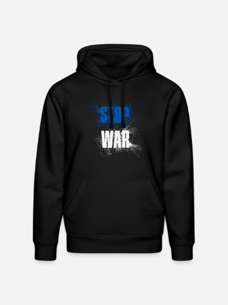 STOP OORLOG – GEEN OORLOG – VREDE – Nationale Kleuren Israël - Stanley/Stella Uniseks bio-hoodie DRUMMER  - zwart