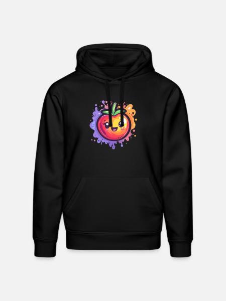 Tomate mit Splash - Stanley/Stella Unisex Bio-Hoodie DRUMMER  - Schwarz