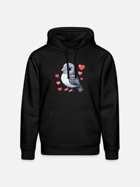 Dove full of love - Stanley/Stella DRUMMER Unisex Organic Hoodie - black