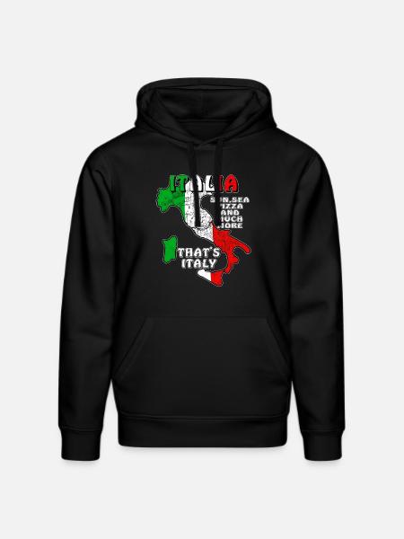 ITALIA, DAT IS ITALIË - Stanley/Stella Uniseks bio-hoodie DRUMMER  - zwart