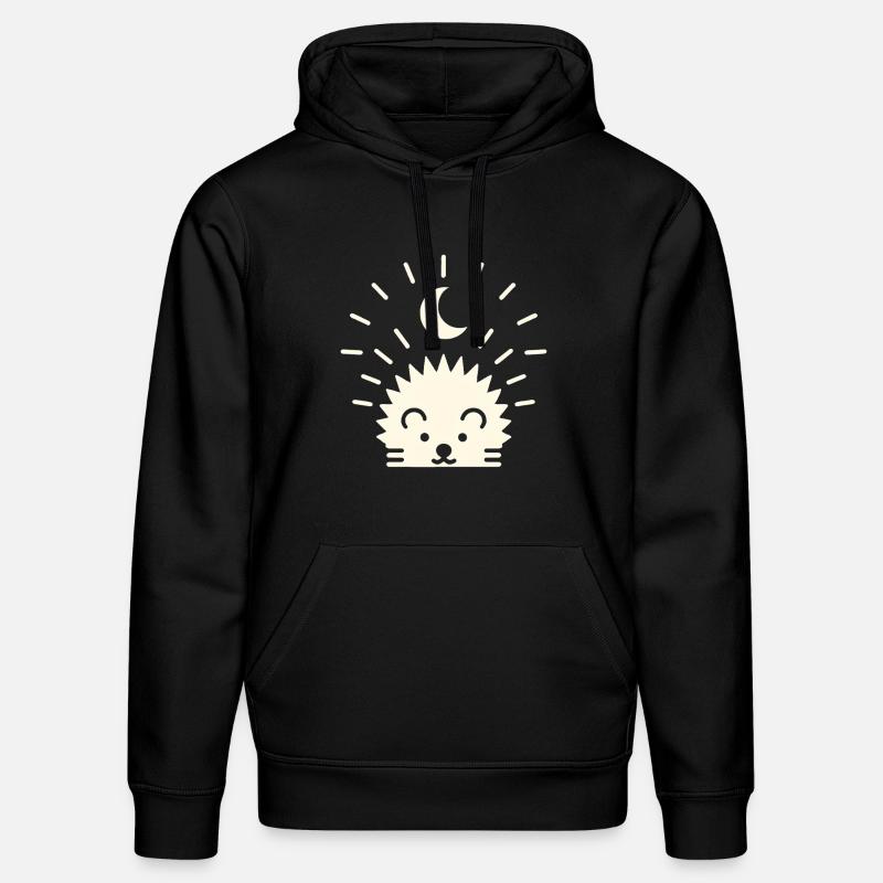 Mondschein-Igel - Stanley/Stella Unisex Bio-Hoodie DRUMMER  - Schwarz