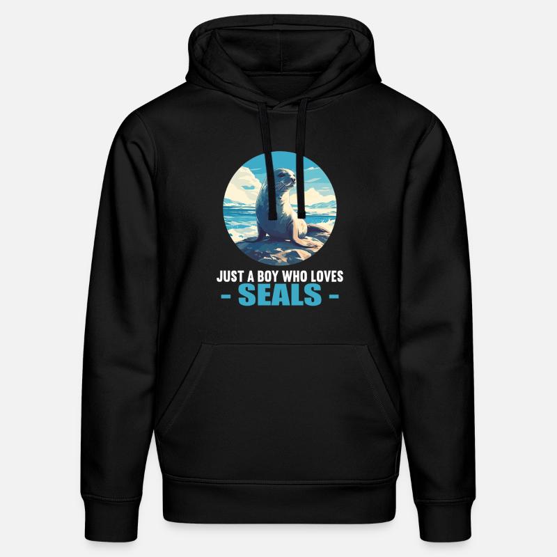 Robben Robbe - Stanley/Stella Unisex Bio-Hoodie DRUMMER - Schwarz