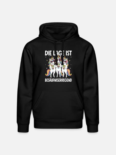The situation is drunkenness - Stanley/Stella DRUMMER Unisex Organic Hoodie - black