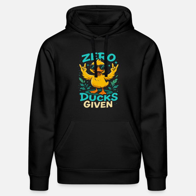 Zero Ducks Given Enten-Motiv Spaß - Stanley/Stella Unisex Bio-Hoodie DRUMMER  - Schwarz