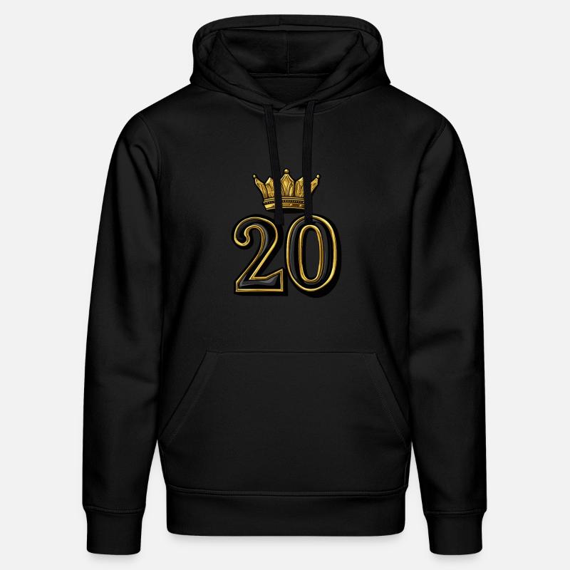 Couronne à 20 chiffres - Sweat à capuche bio DRUMMER Stanley/Stella Unisexe - noir