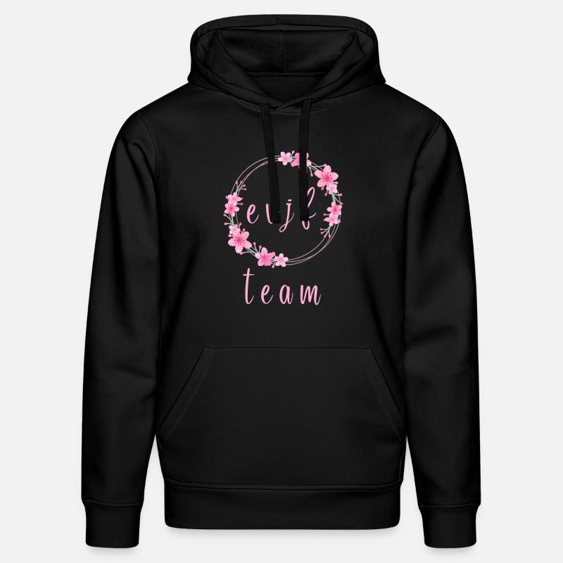 EVJF Cercle Fleurs Prénom Personnalisable - Sweat à capuche bio DRUMMER Stanley/Stella Unisexe - noir