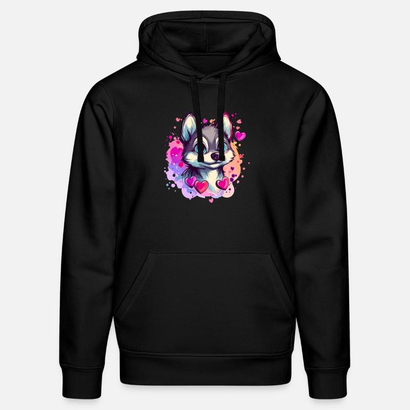 Coeurs Husky - Sweat à capuche bio DRUMMER Stanley/Stella Unisexe - noir