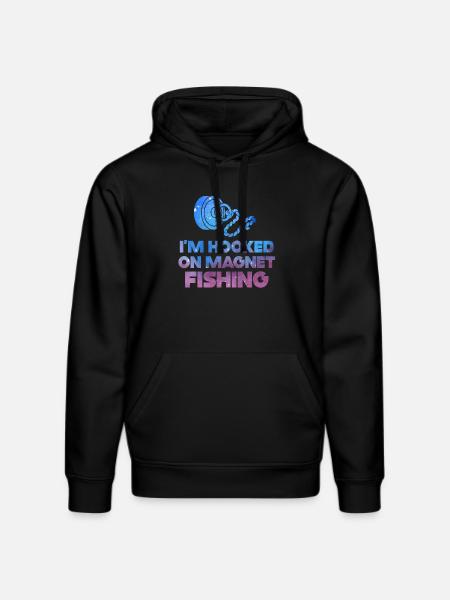 Neodymium Magnet Fishing Magnetic Fisher - Stanley/Stella DRUMMER Unisex Organic Hoodie - black