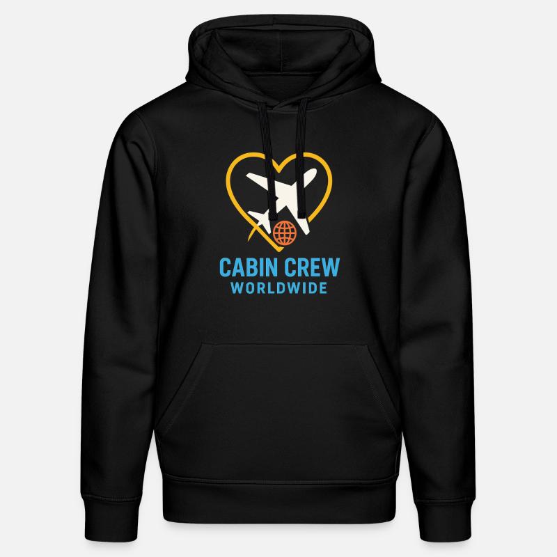 Flugbegleiter Kabinencrew Leben Luftfahrt - Stanley/Stella Unisex Bio-Hoodie DRUMMER  - Schwarz