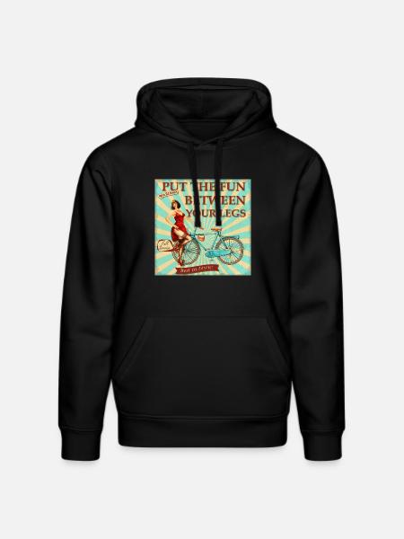 Bicycle - Put the fun between your legs - Stanley/Stella DRUMMER Unisex Organic Hoodie - black