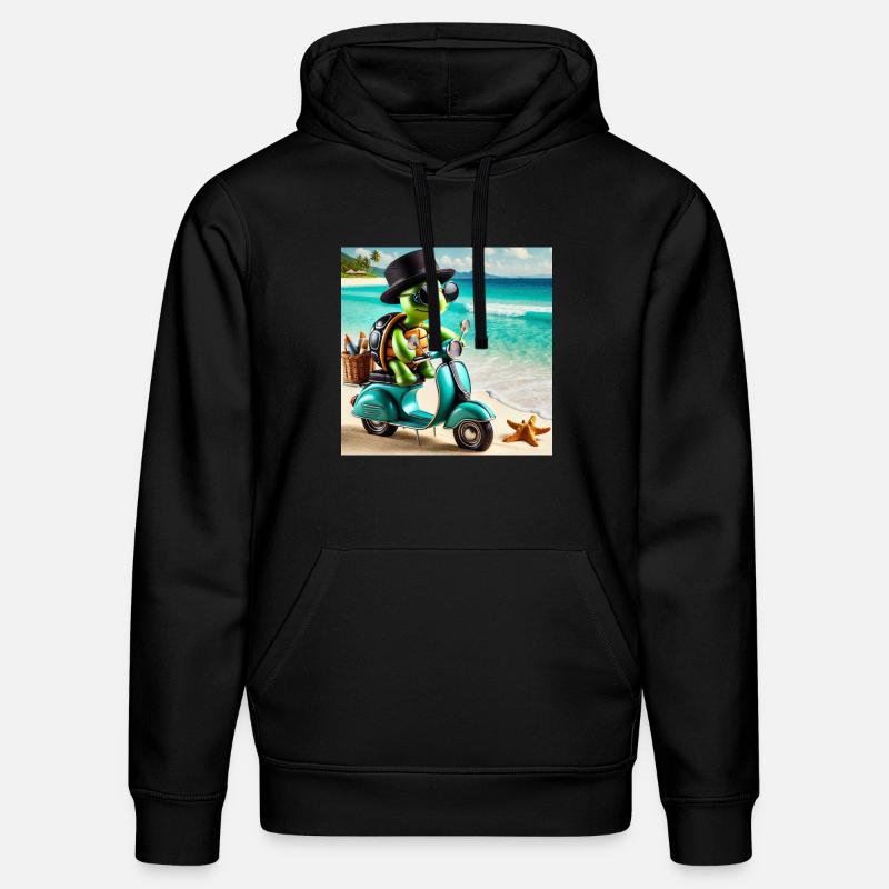 Méchant de plage - Sweat à capuche bio DRUMMER Stanley/Stella Unisexe - noir