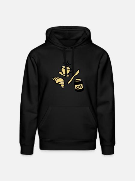 breakfast - Stanley/Stella DRUMMER Unisex Organic Hoodie - black