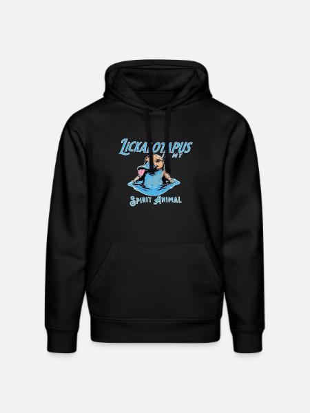 Funny Lickalotopus is My Spirit Animal Funny - Stanley/Stella DRUMMER Unisex Organic Hoodie - black