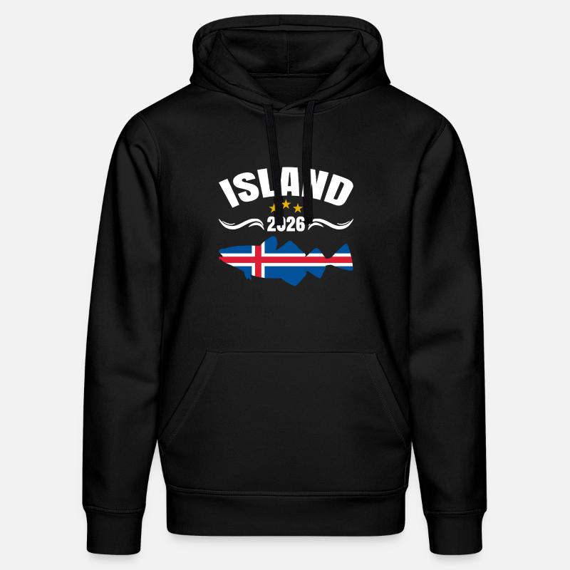 Vacances de pêche Islande 2026 - Sweat à capuche bio DRUMMER Stanley/Stella Unisexe - noir
