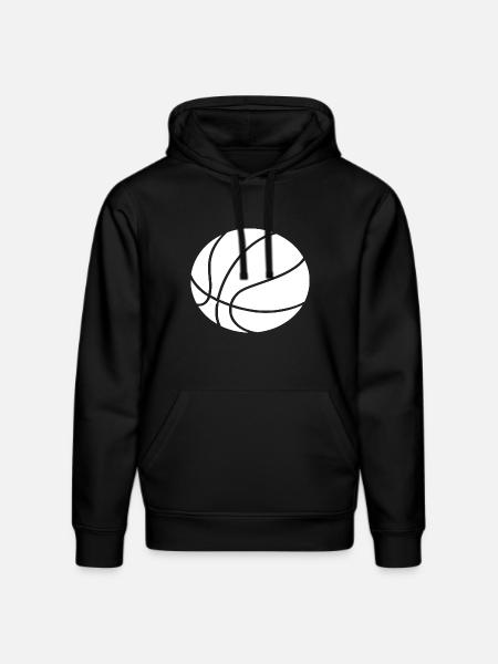 Minimal Basketball Outline Sport Design - Stanley/Stella DRUMMER Unisex Organic Hoodie - black
