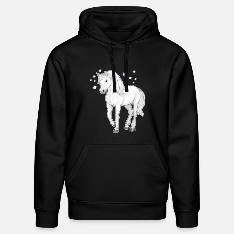 Cheval avec des étoiles - Sweat à capuche bio DRUMMER Stanley/Stella Unisexe - noir