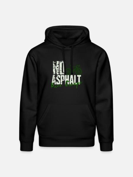 No Asphalt Pure Escape - Stanley/Stella DRUMMER Unisex Organic Hoodie - black