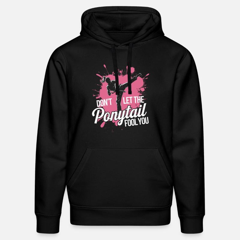 Karaté avec détermination - Sweat à capuche bio DRUMMER Stanley/Stella Unisexe - noir
