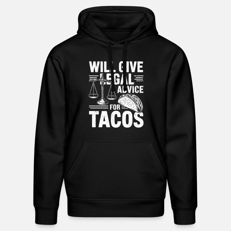 Tacos vs conseils juridiques - Sweat à capuche bio DRUMMER Stanley/Stella Unisexe - noir