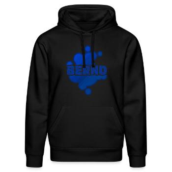 First name Bernd - Stanley/Stella DRUMMER Unisex Organic Hoodie - black - Front - Marisol (170cm) & Nik (191cm)