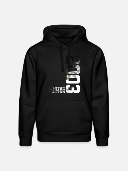 23RD BIRTHDAY LIMITED EDITION 2003 - Stanley/Stella DRUMMER Unisex Organic Hoodie - black