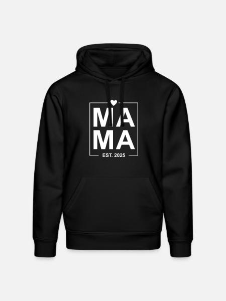 Mama Est 2025 - Stanley/Stella DRUMMER Unisex Organic Hoodie - black