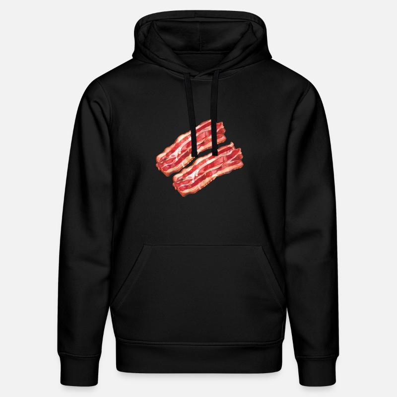 Illustration de bacon stylisé - Sweat à capuche bio DRUMMER Stanley/Stella Unisexe - noir