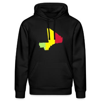 Mali Map - Stanley/Stella Unisex Bio-Hoodie DRUMMER  - Schwarz - Vorne - Marisol (170cm) & Nik (191cm)