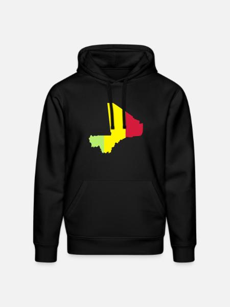 Mali Map - Stanley/Stella DRUMMER Unisex Organic Hoodie - black