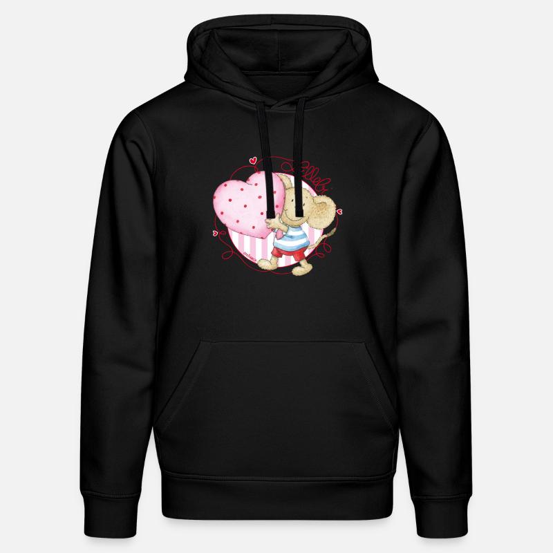 Lillebi_avec le coeur - Sweat à capuche bio DRUMMER Stanley/Stella Unisexe - noir