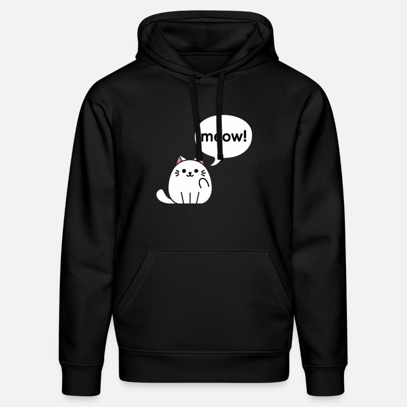 Miaou! - Chat Kawaii mignon - Sweat à capuche bio DRUMMER Stanley/Stella Unisexe - noir