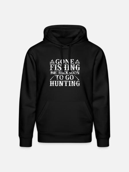 Angler Motif - Stanley/Stella DRUMMER Unisex Organic Hoodie - black